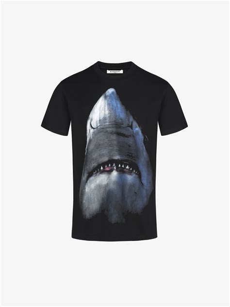 givenchy shark tee shirt|Shark printed t.